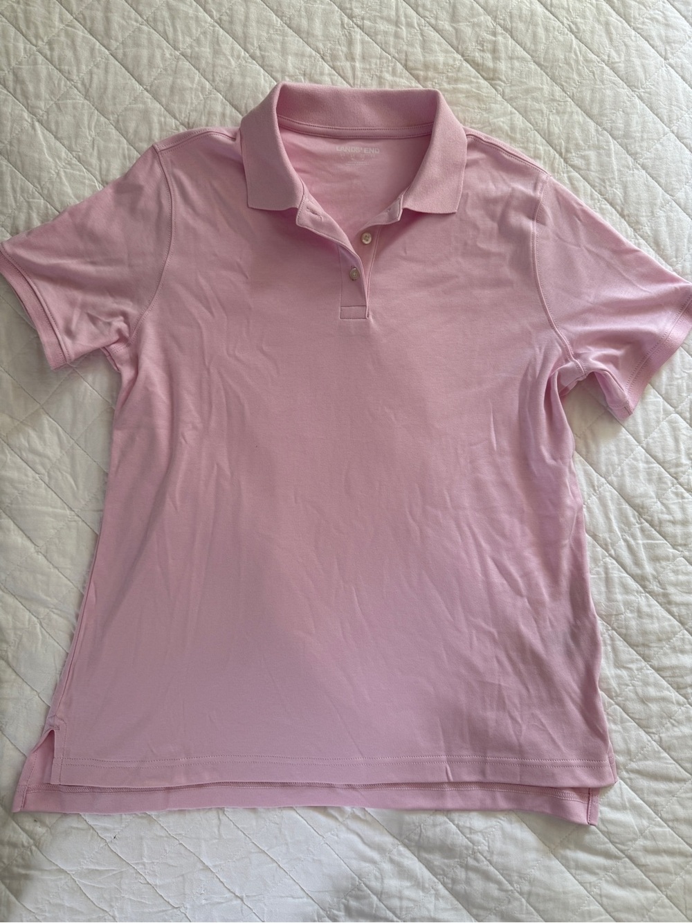 Lands End School Uniform Womens short sleeve interlock polo shirt
